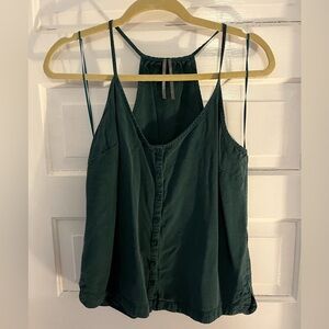 Anthropologie Teal Sleevess Top